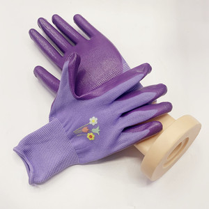 Nouveau Design EPI Jardin Fleur Travail <span class=keywords><strong>Gant</strong></span> De Sécurité De Protection Mains Dame Porter Nitrile Enduit Doux Durable Devoirs Agriculture Gants - Product Image 1