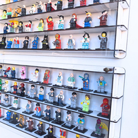 Vitrine murale personnalisée en acrylique pour 120 figurines LEGO, meuble de rangement pour collection de blocs de construction