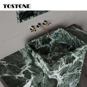 Tostone Natural Verde Alpi mármol pulido superficie independiente baño Vanitytop <span class=keywords><strong>para</strong></span> interiores <span class=keywords><strong>Muebles</strong></span> personalizados de alta calidad - Product Image 3