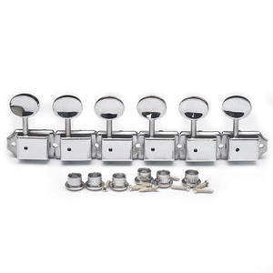 6 Nội tuyến cổ điển <span class=keywords><strong>Guitar</strong></span> tuners điều chỉnh chốt Phím Máy đầu thiết lập cho <span class=keywords><strong>guitar</strong></span> điện Đen/Vàng/CHROME - Product Image 1