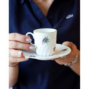 Service à café Richard Ginori Ancona avec décoration Eden, comprend des plats et des assiettes pour le café et le gâteau, 0 kg - Product Image 4