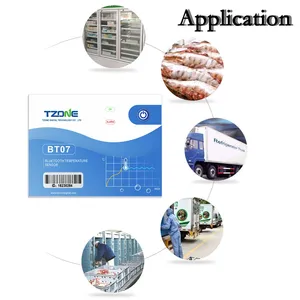 TZONE New Arrival Ultra-thin Bluetooth Logger Temperature Device For Cold Chain Transport Smart Data Logger