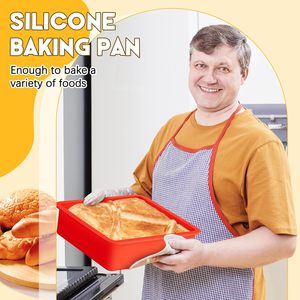 <span class=keywords><strong>Moule</strong></span> <span class=keywords><strong>à</strong></span> gâteau carré en silicone, <span class=keywords><strong>moule</strong></span> <span class=keywords><strong>à</strong></span> brownie en silicone, <span class=keywords><strong>moule</strong></span> de cuisson pour muffins, pain, riz croustillant, lasagnes, tarte - Product Image 2