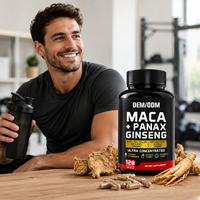 Bioby OEM/ODM Capsules de Maca et de Ginseng Panax 10000mg – Complément pour l'énergie, la résistance et la performance – Marque privée, vente en gros