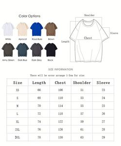 T-shirts pour hommes de haute qualité, 290 GSM, poids lourd, 100% coton, coupe ample, couleur unie, respirant, écologique - Product Image 6