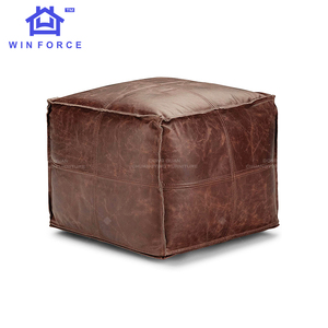 Modern <strong>Small</strong> Household Leather Fabric <strong>Footstool</strong> for Bedroom or Hotel Shoe Changing Living Room Sofa Stool - Product Image 1