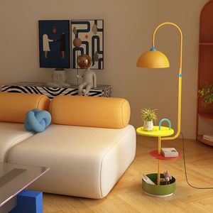 Memphis Floor <b>Lamp</b> With Integrated Shelf LED Standing Table <b>Lamp</b> For Living Room Study Tea Room Ambient Lighting - Product Image 4