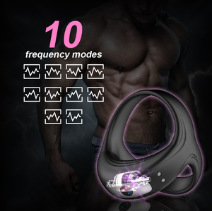 Anello per Pene Triangolare in Silicone Elastico per <span class=keywords><strong>Uomo</strong></span>, 10 Vibrazioni Intense con Funzione Magnetica, Anello Vibrante per Pene Maschile - Product Image 6