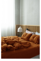 Parure de lit en lin français naturel 100%, ensemble de literie, housse de couette, linge