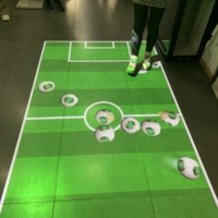 Jeu interactif de projection sur sol Defi Tech, projecteur AR, table de sable interactive, jeu de football interactif sur sol