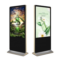Support de sol d'intérieur de 55 pouces, affichage numérique, affichage Mobile, affichage publicitaire LCD, affichage d'affichage doré autonome pour egypte