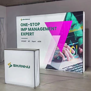 Fondo de fondo de caja de luz <span class=keywords><strong>Led</strong></span> de tela de tensión personalizada Exposición de Feria Comercial de red de tracción Modular portátil - Product Image 4