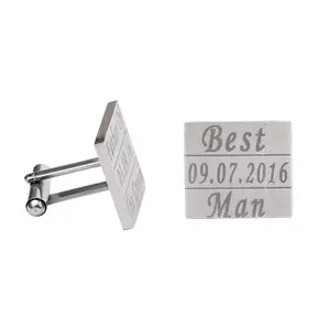 Personalized Stainless Steel Cufflinks For Men Custom Shirt Cuff Button For Wedding Gifts Formal Events