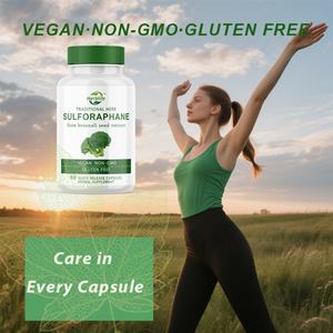 Sulfórafano de Extracto de Semilla de Brócoli, Antioxidante, Apoya el Sistema Inmunológico, Suplemento para la Salud, Vegano, Sin OMG, Sin Gluten, OEM, ODM - Product Image 3