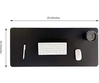 Schwarzer Filz Büro Schreibtisch Pad Schreibtisch Matte Tastatur Matte Große Gaming Mauspad für Computer Laptop Tastatur Maus Home und Office