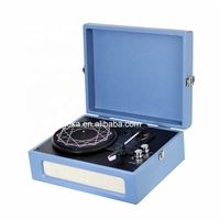 Gramófono de vinilo con 3 velocidades, máquina de grabación, compatible con USB/BT/salida RCA/conector de auriculares/teléfonos móviles