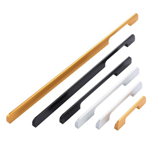 Kenop Lemari Aluminium Alloy, Perlengkapan Furnitur, Gagang Pintu Lemari, Warna Emas Hitam, Kenop Kabinet, Kenop Laci, Kenop Dapur - Product Image 1