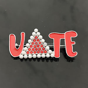 Grand Triangle VOTE Société Grecque DELTA Sororité Émail Rouge Broche En Métal Vote Bourse Bijoux Cadeau <span class=keywords><strong>Pin</strong></span> pour Mariages - Product Image 4