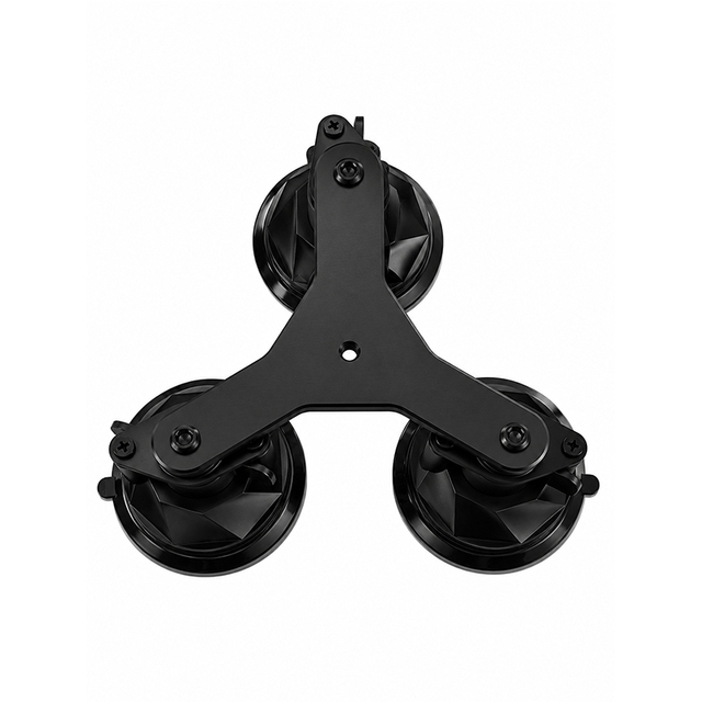 Aluminum Alloy Triple Suction Cup Car Mount With 1/4 Hole Female For Action Camera/Cell Phone Holder Acccessories Outdoor