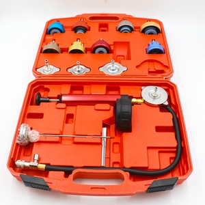 Kit de détection de fuites de réservoir d'eau de voiture en alliage d'aluminium orange 14 pièces avec manomètre et outils de <span class=keywords><strong>test</strong></span> et de réparation Garantie 1 an - Product Image 2