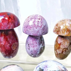 Venta al por Mayor de Piedras Curativas de Cristal de Jaspe Oceánico de Alta Calidad en Forma de Hongo Grande para Decoración del Hogar - Product Image 3