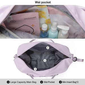 47inch Waterproof Luggage Travel <b>Bags</b> with 7" Wide <b>Trolley</b> <b>Sleeve</b> Weekender <b>Bags</b> for Women with Wet Pocket - Product Image 3