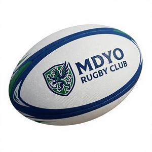 Pelota de Rugby Elite tamaño 5 | Pelotas de Rugby cosidas a mano para entrenamiento y partidos | Equipo deportivo de pelota de Rugby con agarre duradero y logotipo personalizado - Product Image 6