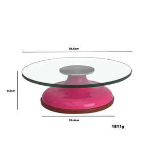 Factory Direct Sale Rotating Round Transparent Tempered Glass Rotating Turntable Cake Decorating Kits - Product Image 6