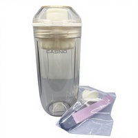 Vente en gros de bouteille shaker de 400ml à double paroi en plastique de haute qualité bouteille de boisson personnalisée sans BPA à boire directement