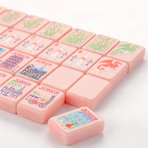 American <b>Mahjong</b> Tiles Luxury Premium Acrylic Pink Parisian Tile <b>Set</b> - Product Image 6