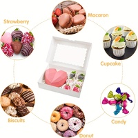 Boîtes d'emballage en papier pour gâteaux, biscuits, pain, pâtisserie, chocolat, avec logo personnalisé, écologiques, de qualité alimentaire, pliables