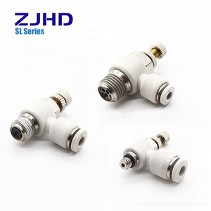 Zjhd Một Cách Kiểm Tra Van 4 6 8 10 12 14 16Mm M5 1/8 1/4 3/8 1/2 Inch Sl Kết Nối Phù Hợp Với Tốc Độ Điều Chỉnh Van Ga - Product Image 1
