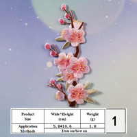 Patchs brodés floraux à thermocoller ou à coudre, patchs décoratifs pour vêtements, vestes, sacs, DIY