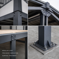 Maison modulaire préfabriquée en structure d'acier, bâtiment résidentiel, solution de construction de maison à ossature acier sur mesure