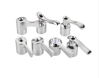Robinet OEM personnalisé à levier coulissant et rotation, en laiton massif, finition chromée, design moderne, pour lavabo de salle de bain et cuisine