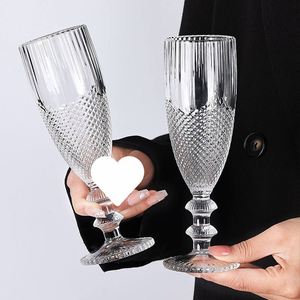 Verre à pied de luxe vintage élégant style Ins pour champagne, vin mousseux, jus, cocktails et usage quotidien - Product Image 2