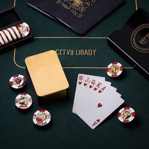 Cartes à jouer <span class=keywords><strong>en</strong></span> papier imperméable Durable de haute qualité pour ensemble de petites briques d'or 2 boîtes par ensemble <span class=keywords><strong>en</strong></span> gros avec emballage extérieur - Product Image 6