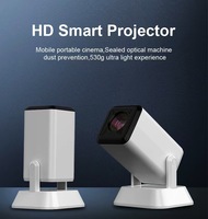 Projecteur intelligent portable Q7 720P avec support de tube carré, Android 12 OS, 2G LED, batterie intégrée 2 heures, prise en charge 4K pour la maison