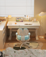 Table d'apprentissage pour enfants en bois massif ergonomique et réglable en hauteur pour la maison et le bureau
