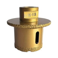 Foret diamanté brasé pour ouverture de trous d'égout, scie cloche à filetage M14 pour carreaux de marbre