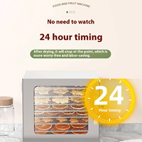 Deshidratador de Alimentos Rotatorio Comercial de Acero Inoxidable de Gran Capacidad, con 20 Bandejas para Frutas y Verduras