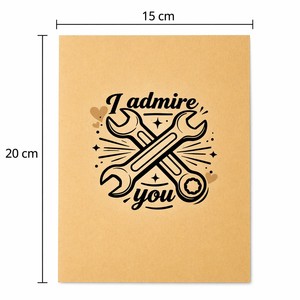 Carte de vœux pop-up 3D pour papa, je t'admire, carte en papier faite à la main pour la fête des pères - Product Image 2