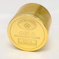 Tabac Offres Spéciales 4 pièces 50mm broyeur en métal doré en alliage de Zinc broyeur accessoires pour fumer