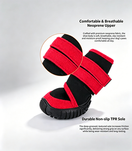 Chaussures imperméables antidérapantes pour <span class=keywords><strong>chien</strong></span>, semelle TPR, bottines ajustables, randonnée en plein air, protection des <span class=keywords><strong>pattes</strong></span> toute saison pour chiens de taille moyenne et grande - Product Image 3