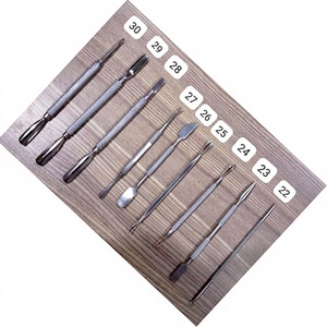 ASAP Brand Stainless Steel Russian High-End Customized Logo Silver Spoon Type Round Dual-End Reusable Nail Cuticle Pusher Kit - Product Image 1