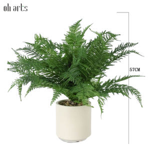 Oh Arts, venta al por mayor, y la boda decoración del hogar, ramo de hojas de helecho artificial, tipo de follaje de plástico - Product Image 4