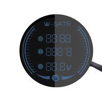 Jam Tangan Elektronik Multifungsi LED Digital Voltmeter Jam Meter Termometer Tampilan Tiga Dalam Satu Meter Sepeda Motor