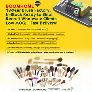 BOOMHOME <span class=keywords><strong>Brosse</strong></span> démêlante à poils <span class=keywords><strong>fins</strong></span> en bois de bambou, à poils de sanglier et de nylon, pour <span class=keywords><strong>cheveux</strong></span> naturels, pour femmes et hommes - Product Image 5