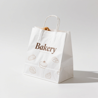 Sac en papier kraft biodégradable écologique personnalisé pour la livraison de repas rapides à emporter, emballage pour restaurant, sac à emporter