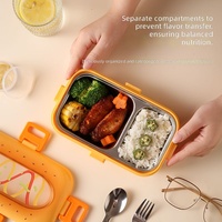 Boîte à lunch en forme de hamburger, très vendue, de qualité alimentaire, scellée, portable, boîte bento pour étudiants, pour les repas à l'école ou en plein air